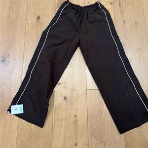 Brown Trackpants with White Piping